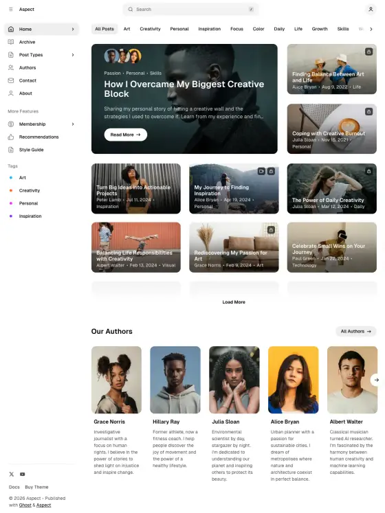 Aspect theme preview