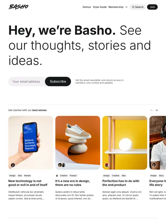 Basho theme preview