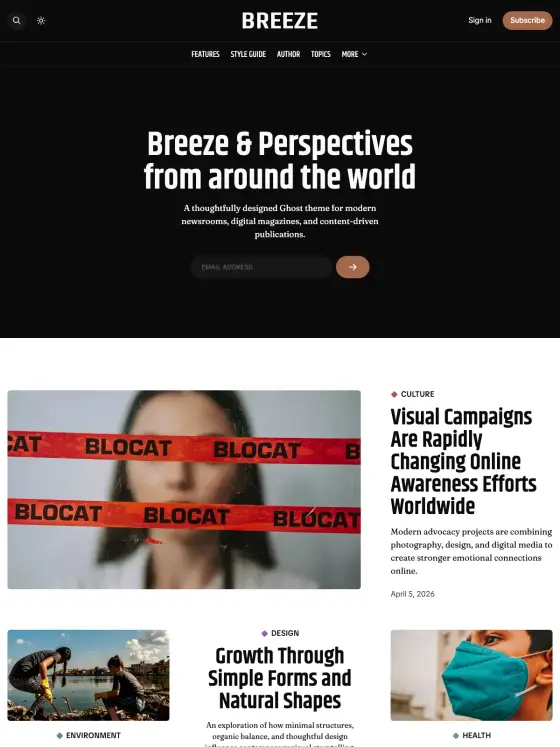 Breeze theme preview