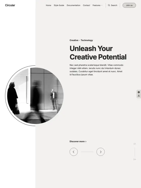 Circular theme preview