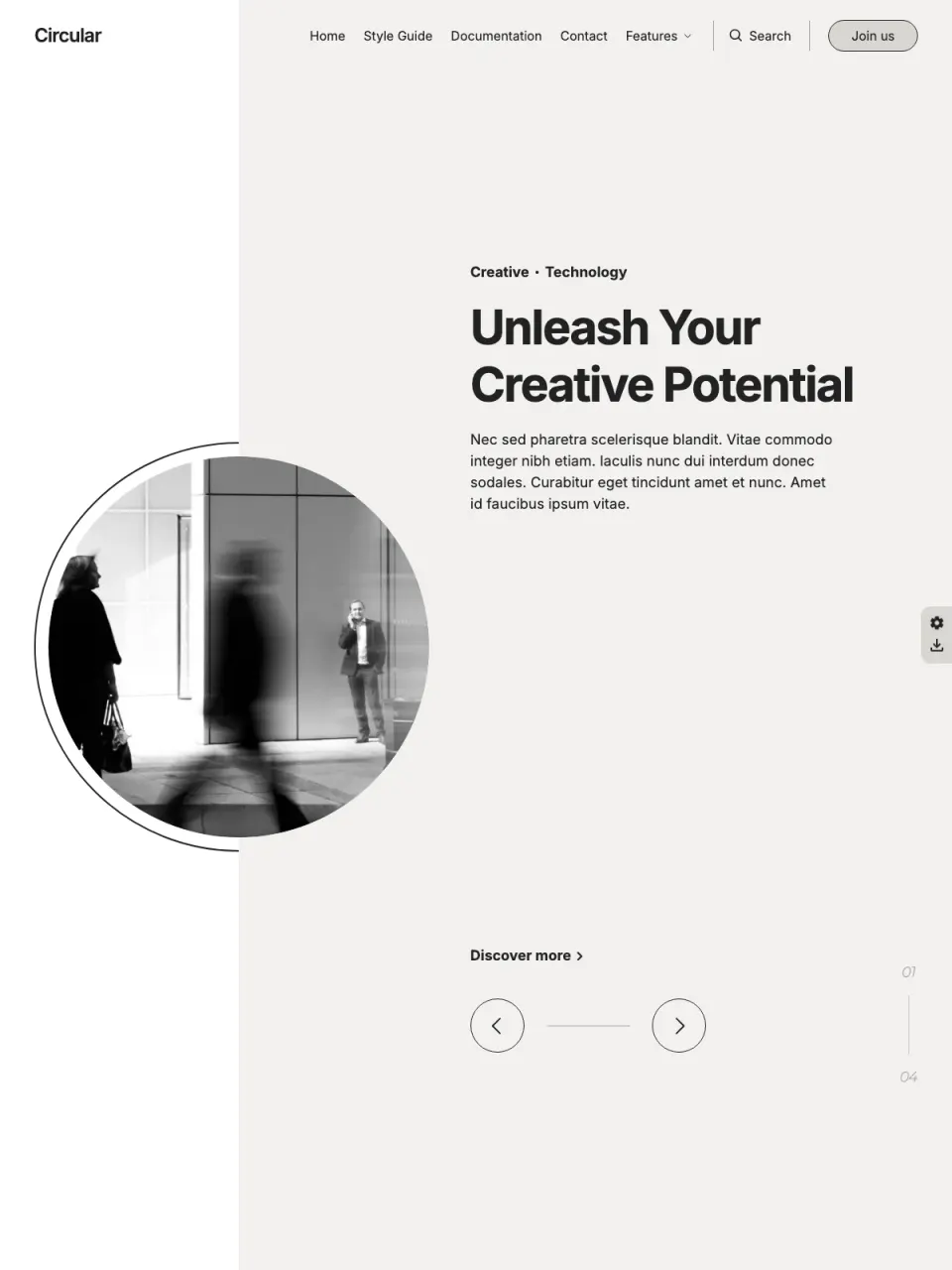 Circular theme preview