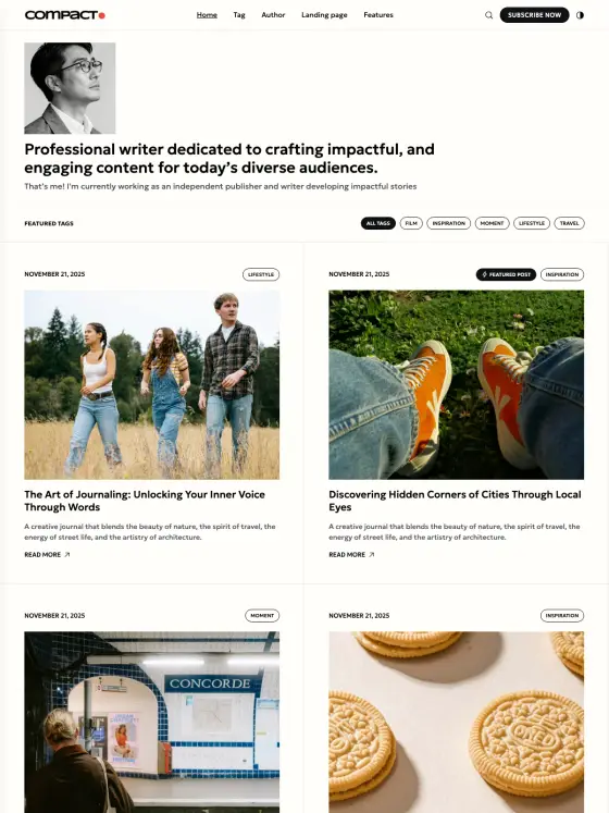 Compact theme preview