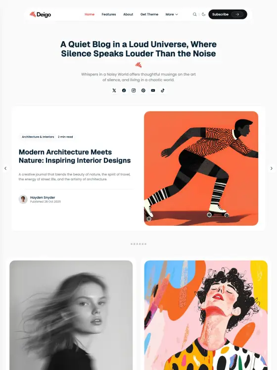 Deigo theme preview