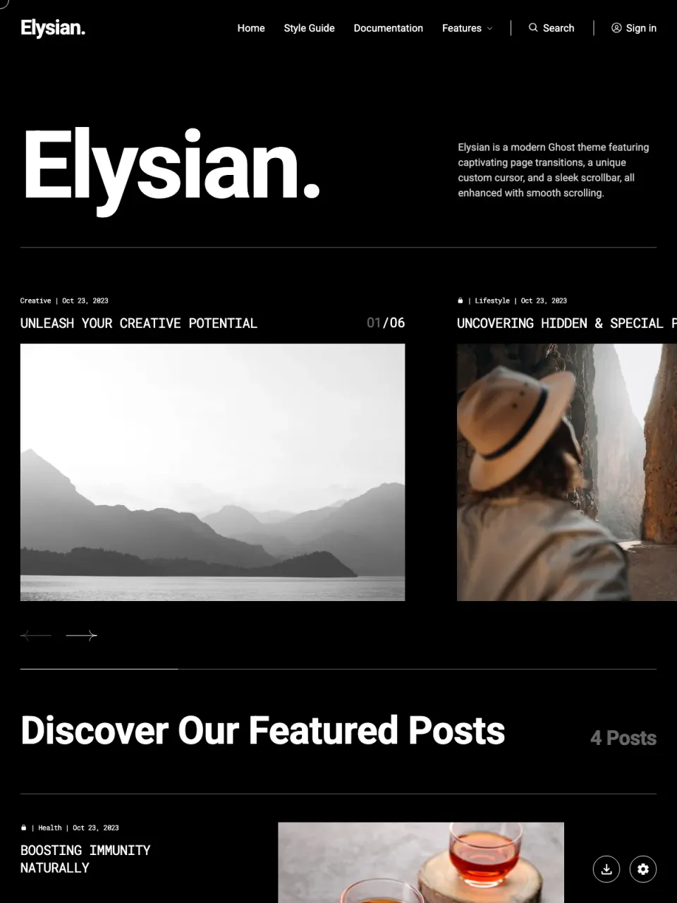 Elysian theme preview