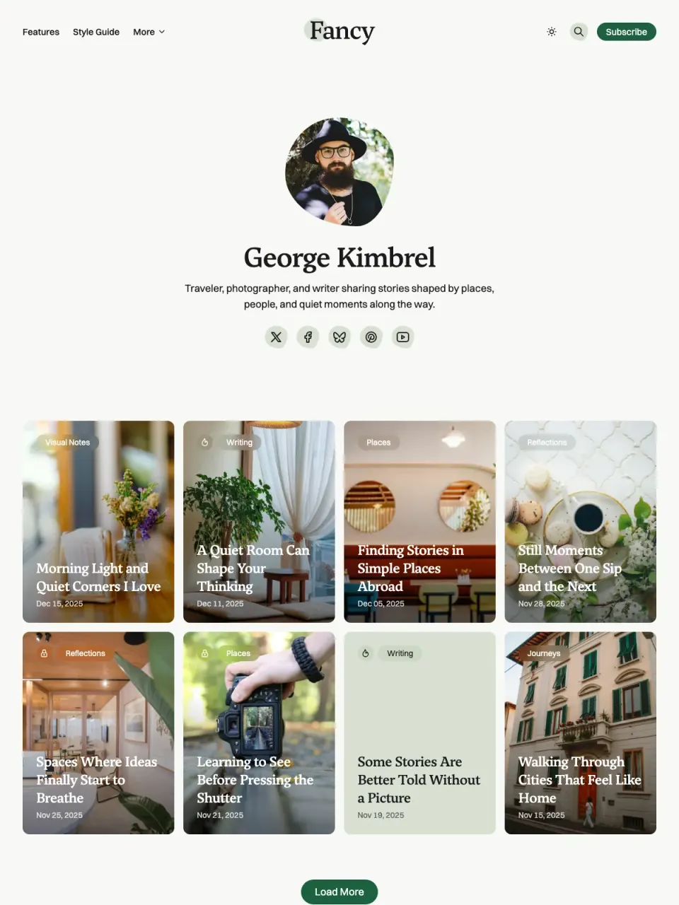 Fancy theme preview