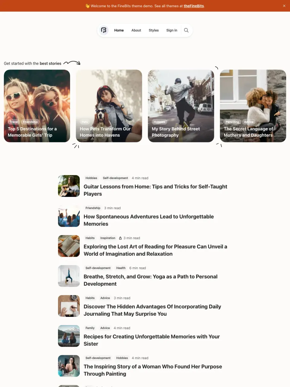 FineBits theme preview
