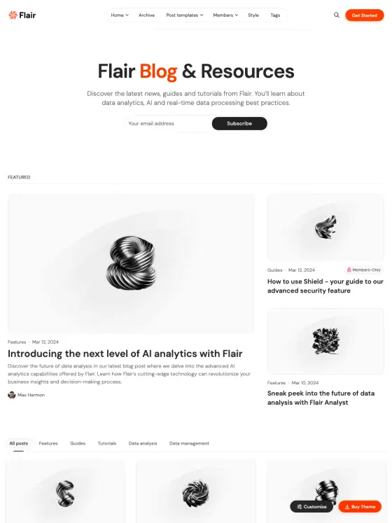 Flair theme preview