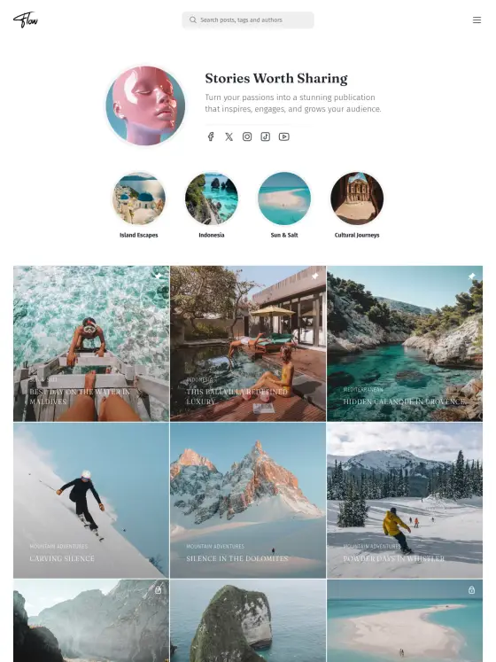 Flow theme preview