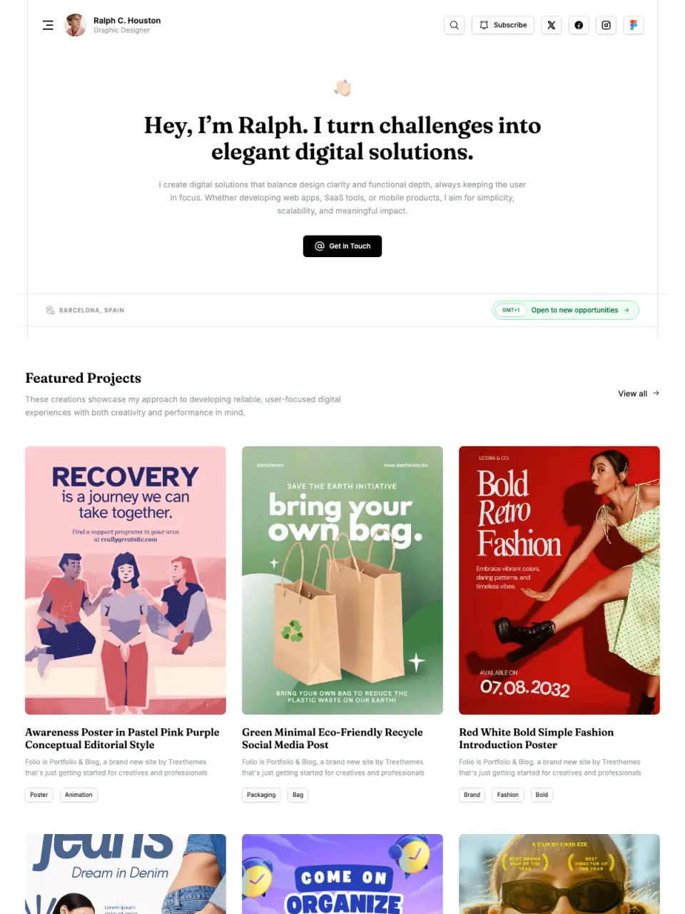 Folio theme preview