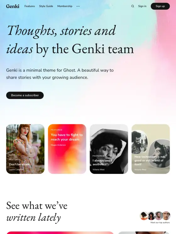Genki theme preview