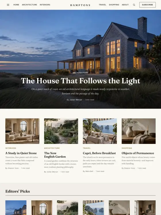 Hamptons theme preview