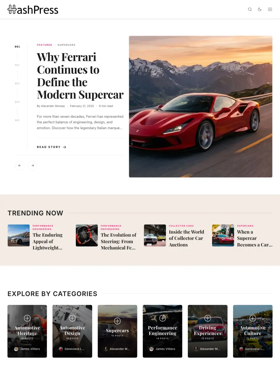 HashPress theme preview