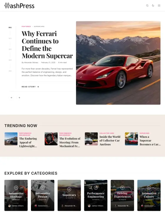 HashPress theme preview
