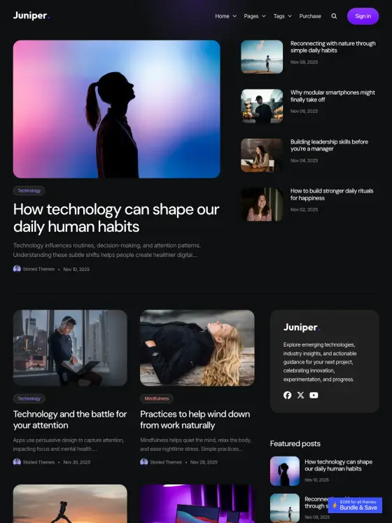 Juniper theme preview