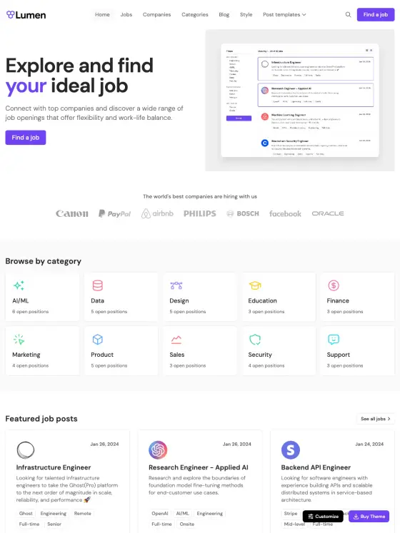 Lumen theme preview