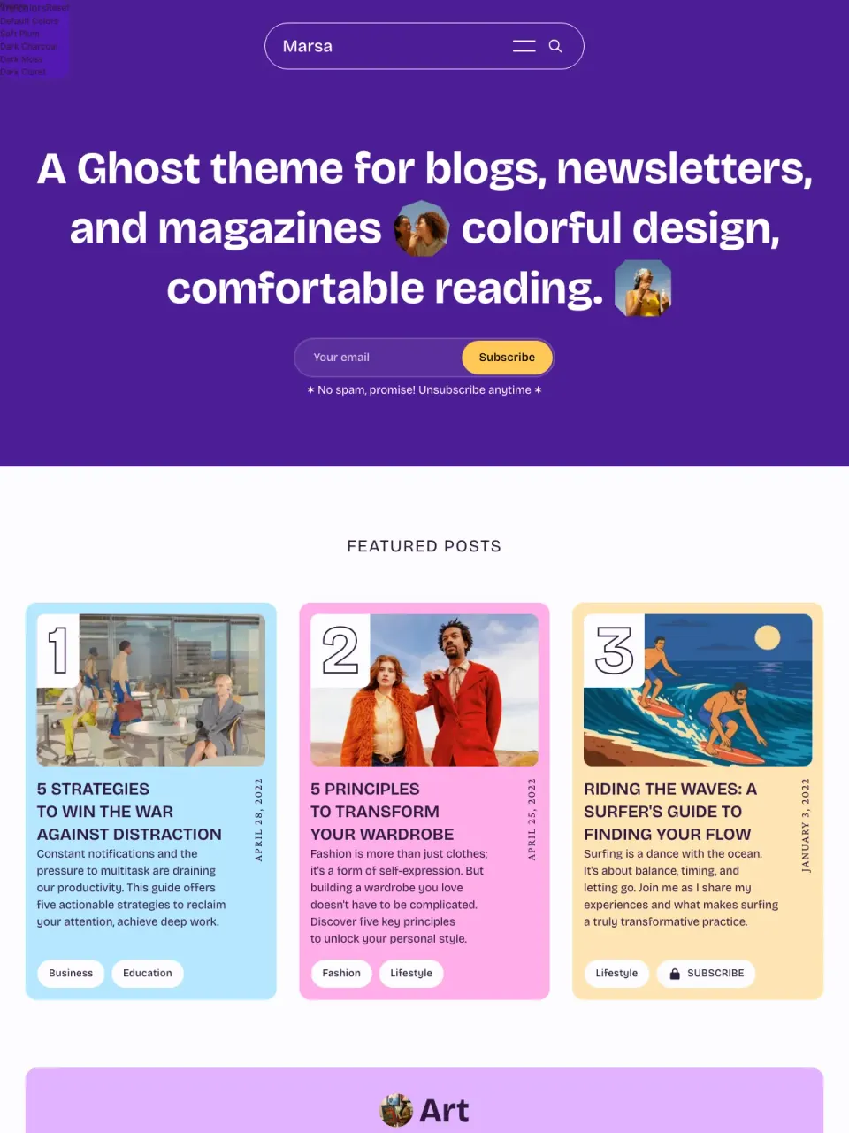 Marsa theme preview