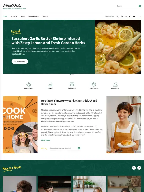 MmmDaily theme preview