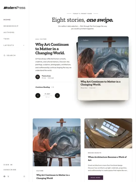 ModernPress theme preview