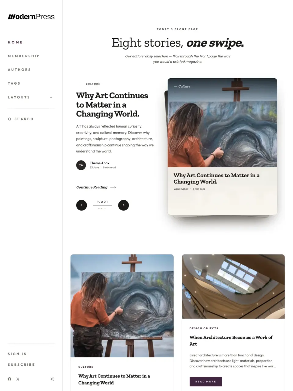 ModernPress theme preview