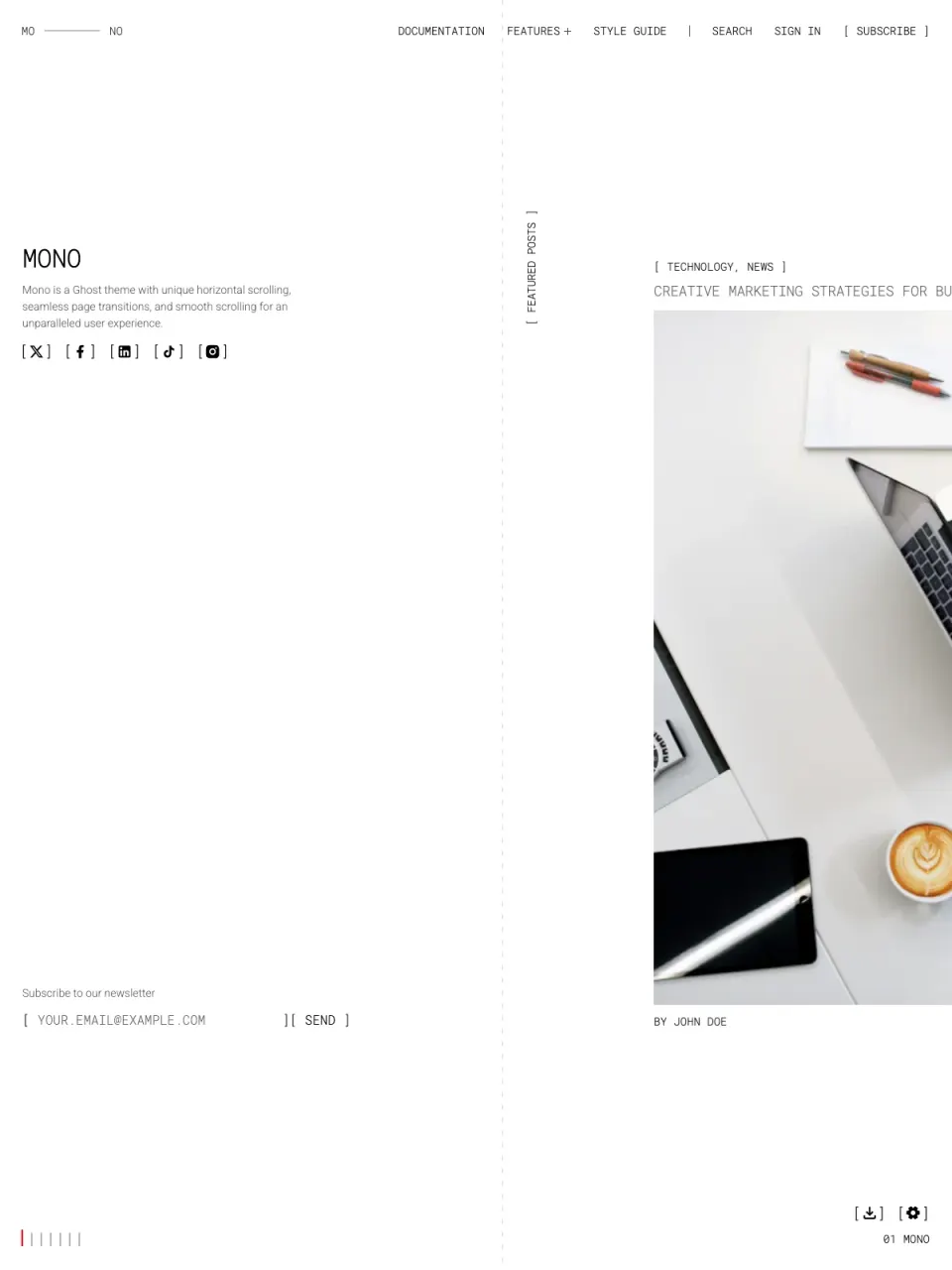 Mono theme preview