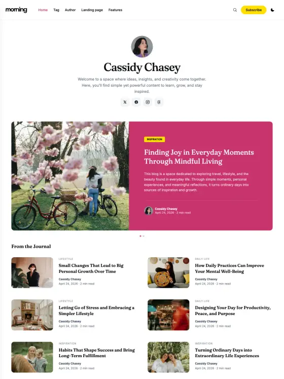 Morning theme preview