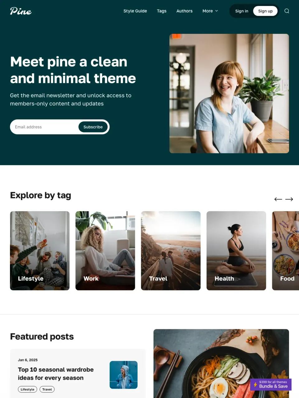 Pine theme preview