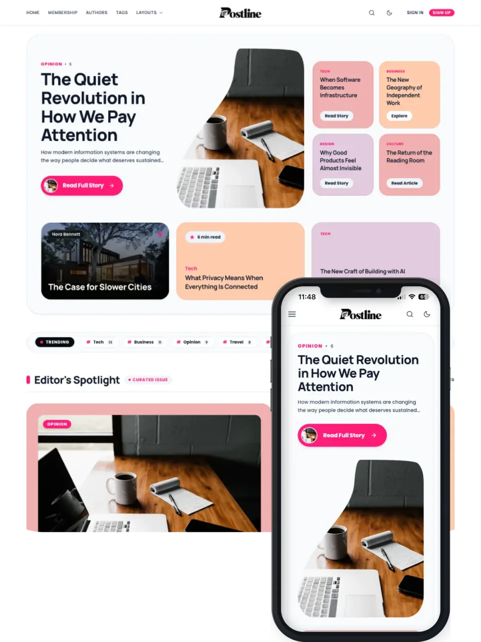 Postline theme preview