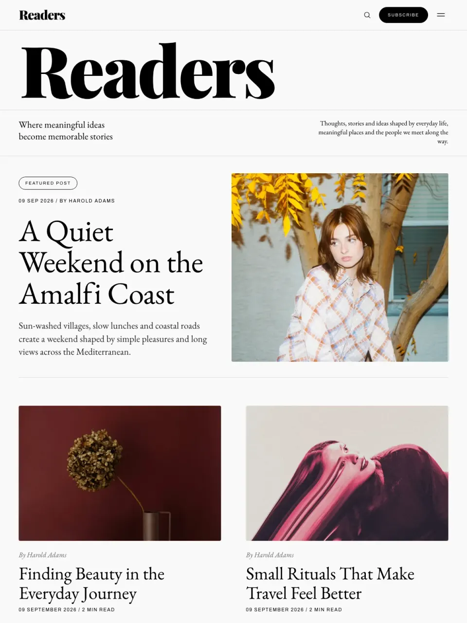 Readers theme preview