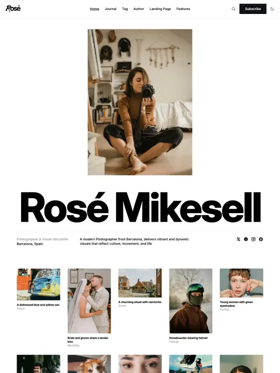 Rose theme preview