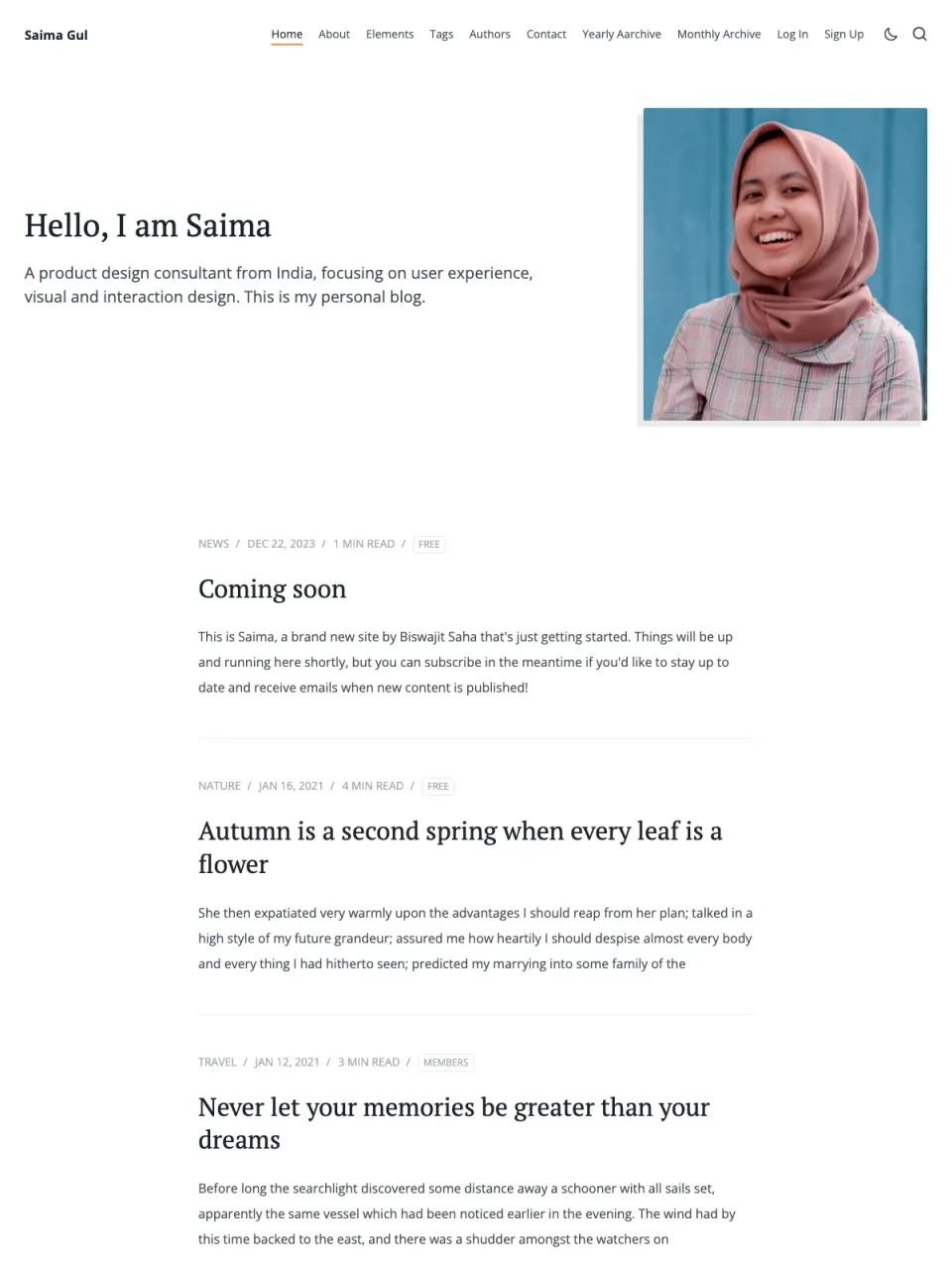 Saima theme preview