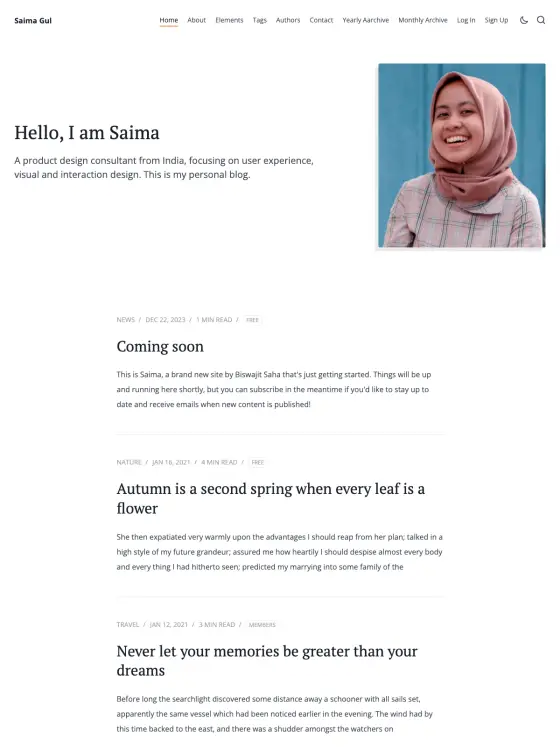 Saima theme preview
