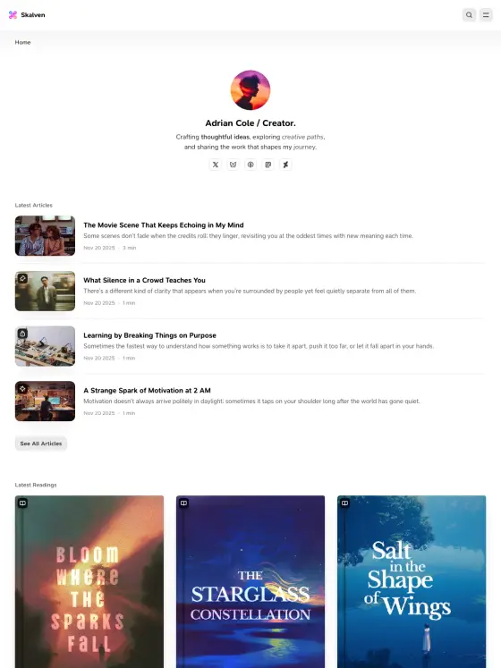 Skalven theme preview