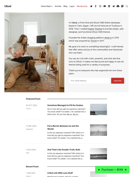 Ubud theme preview