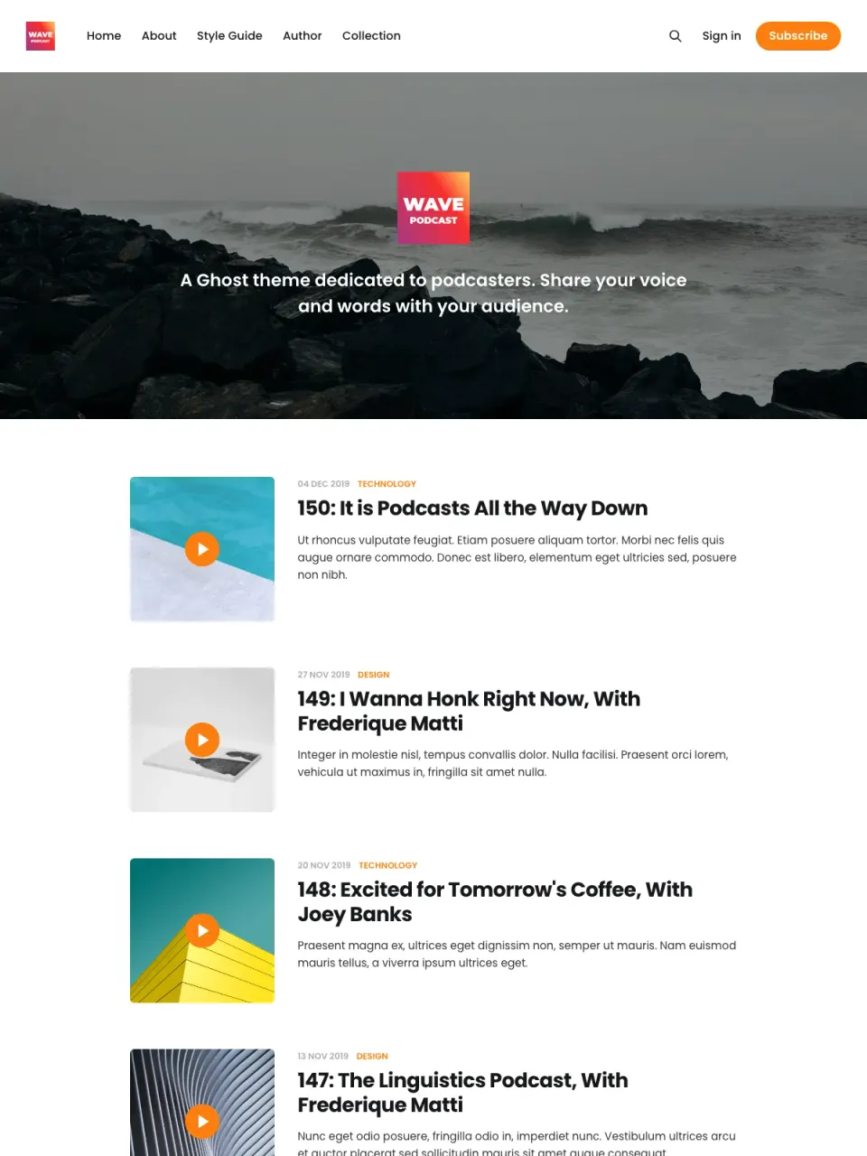 Wave theme preview
