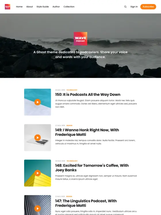 Wave theme preview
