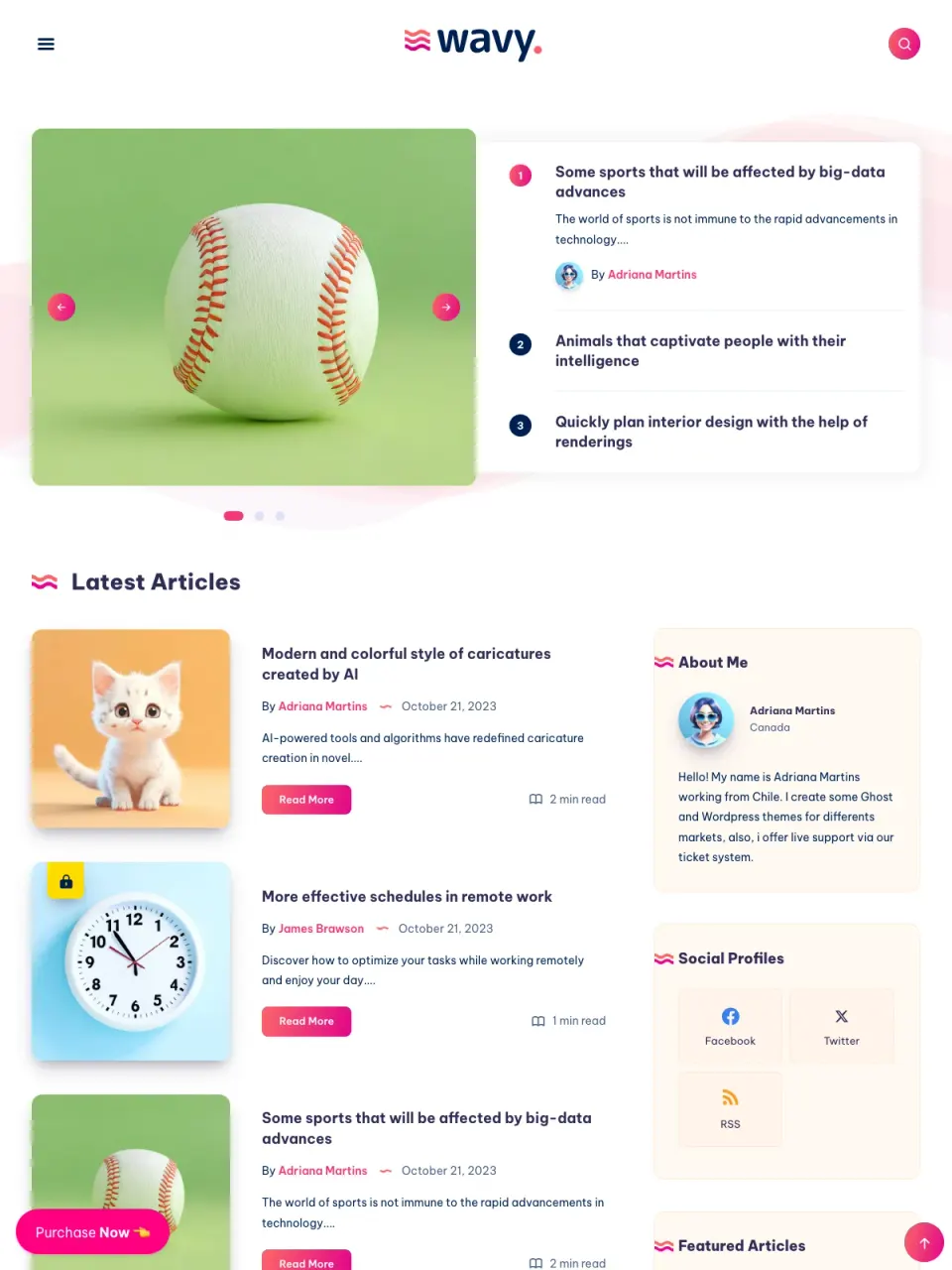 Wavy theme preview