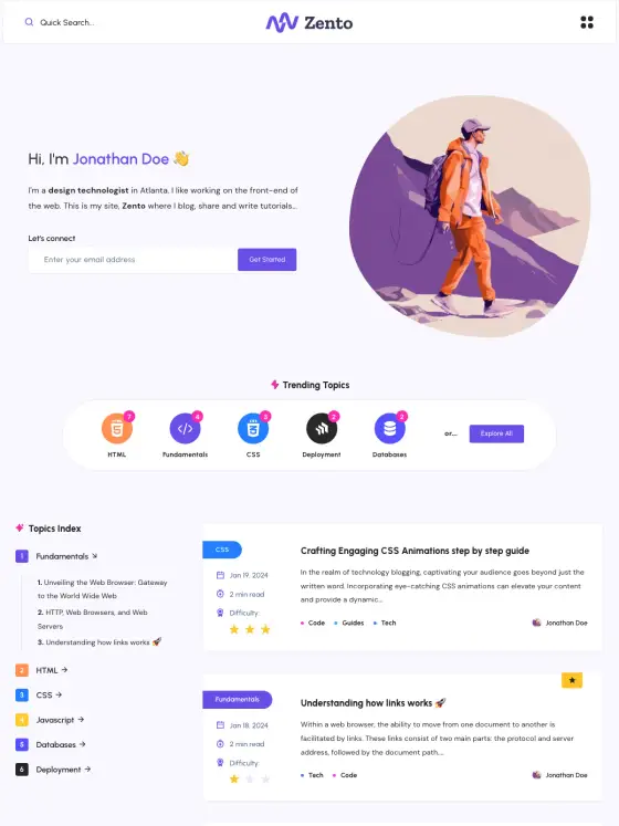 Zento theme preview